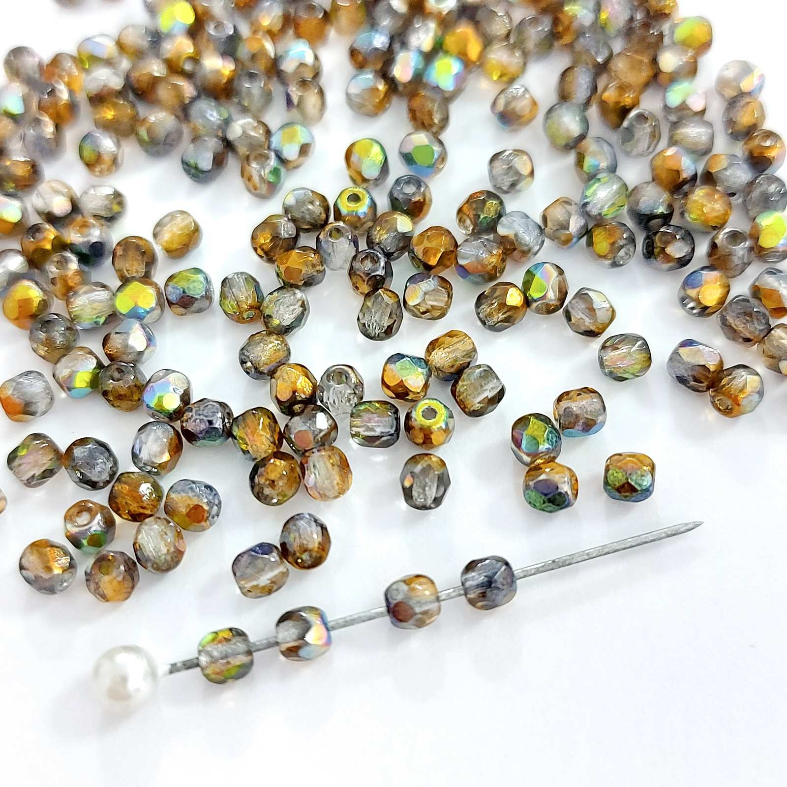 Fire polished 3 мм Crystal Magic Copper