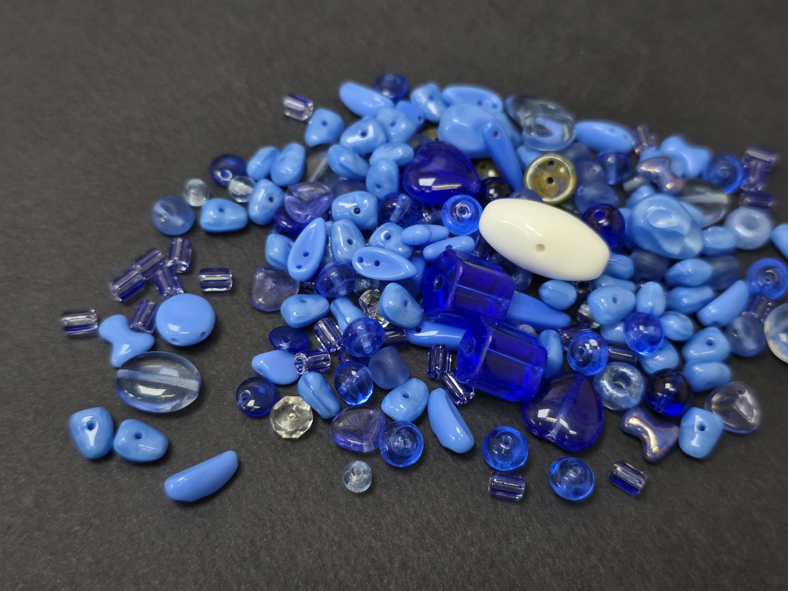 Мікс намистин Preciosa 50 грам Blue