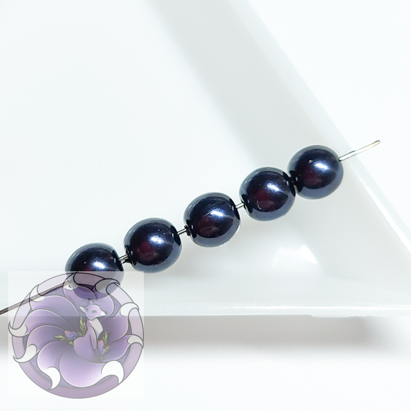 Перли Preciosa Pearl Round Maxima 5шт, Dark Blue, 4мм, 5мм, 6мм