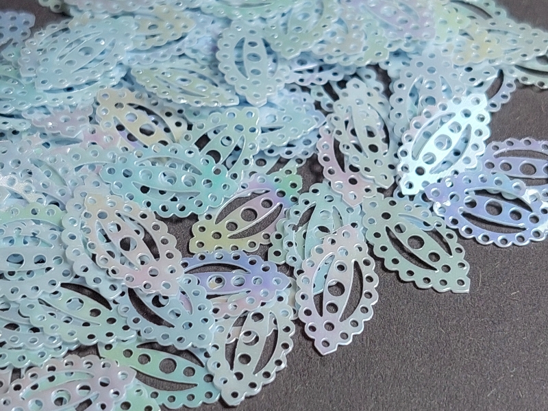 Французькі паєтки фігурні Langlois-Martin Paris 20 шт Light Blue Grey N°5029