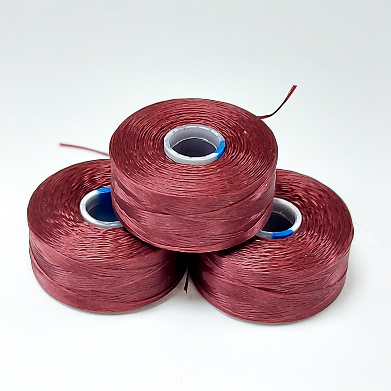 Нитка для бісеру C-LON size AA Burgundy