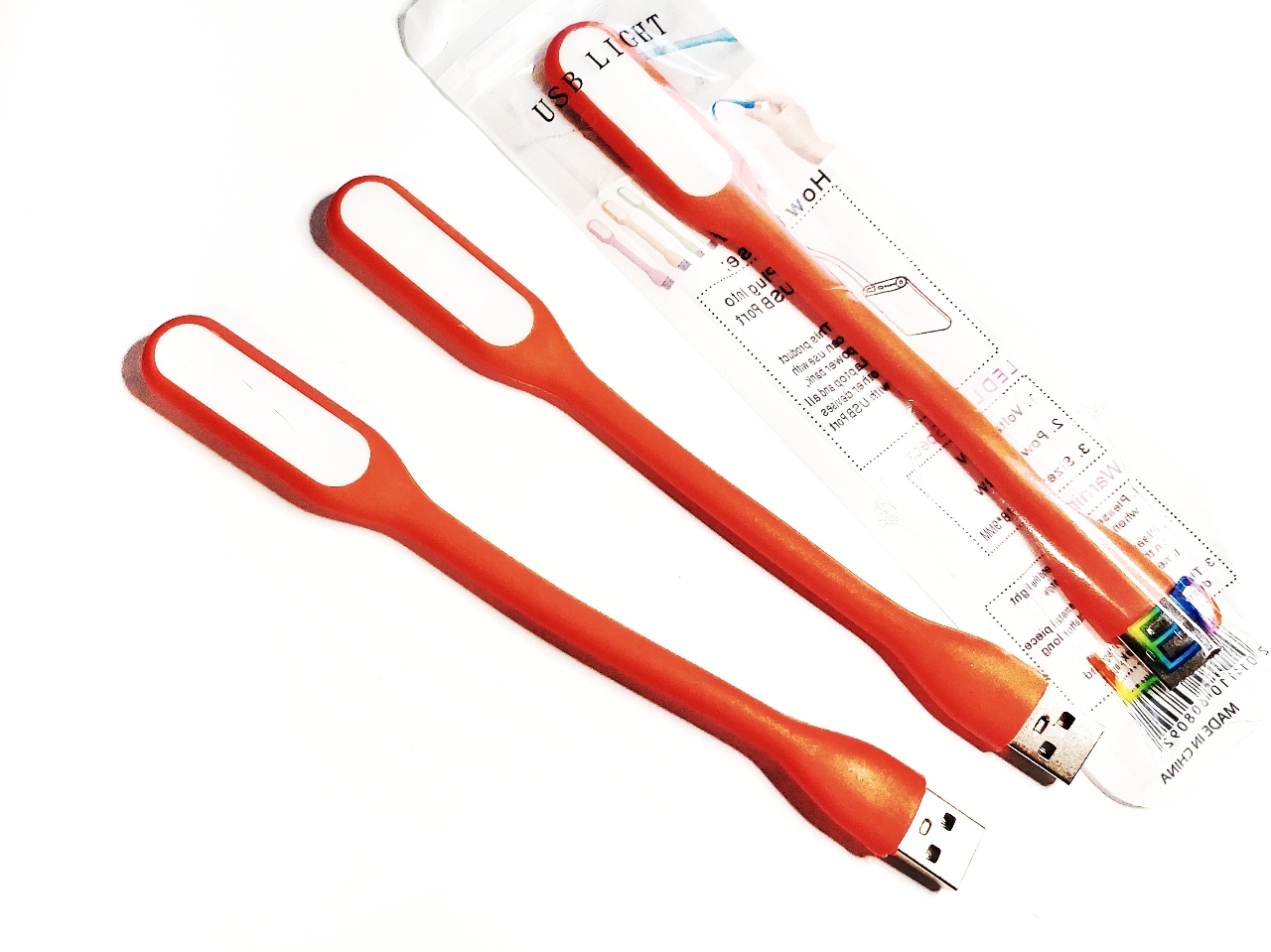 Гнучкий USB LED Світлодіодний світильник Помаранчевий 17 см