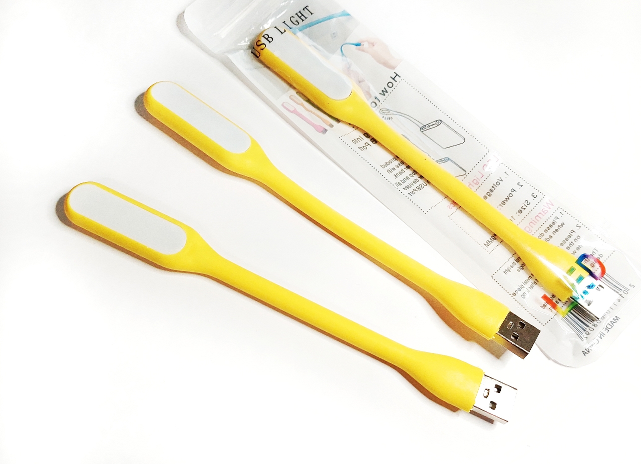 Гнучкий USB LED Світлодіодний світильник Жовтий 17 см