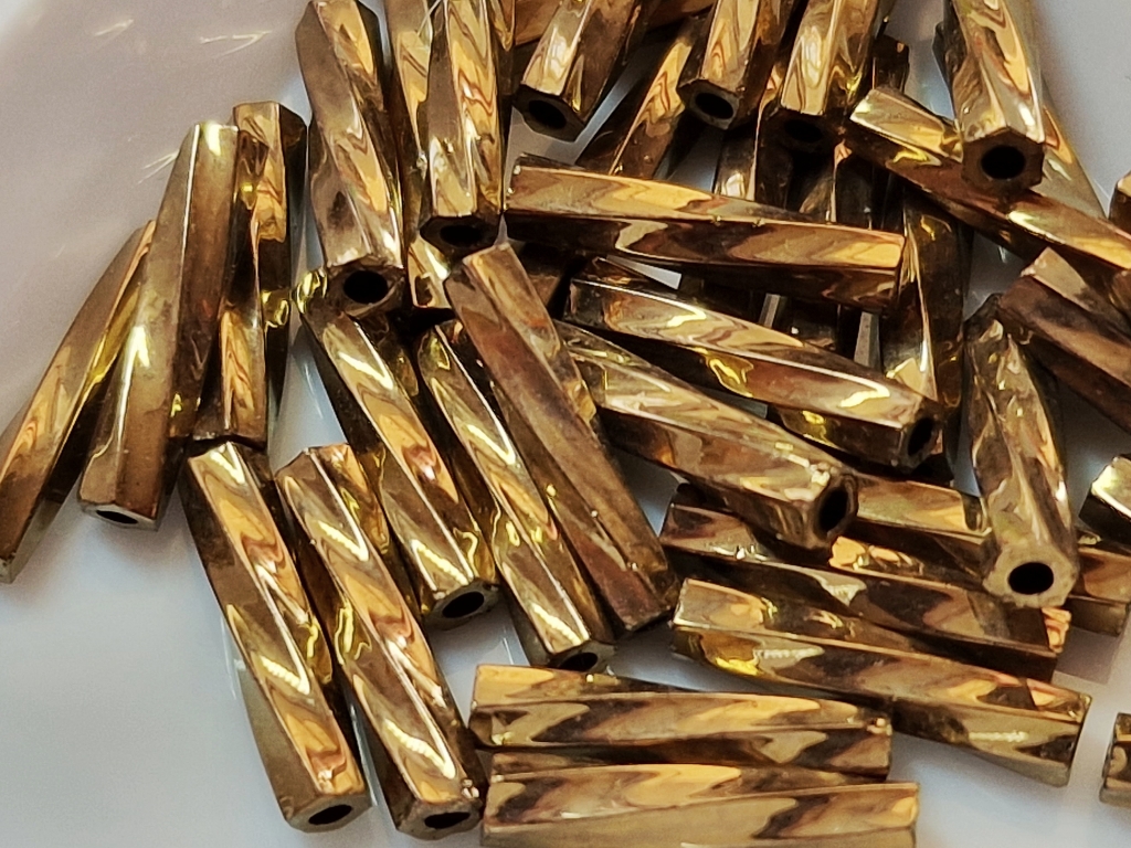 TW2712-457 Бісер 5г Miyuki стеклярус кручений, Розмір 27х12мм, Колір Metallic Dark Bronze 