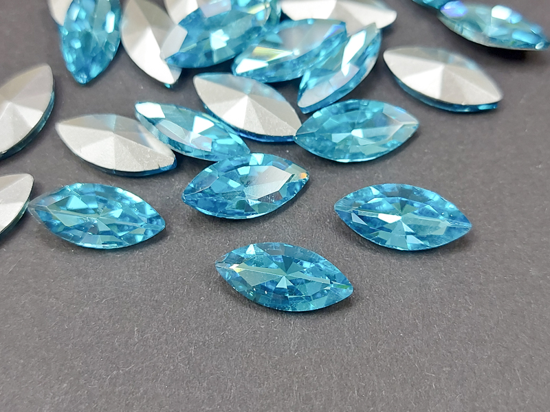Кристал Маркіз 10*5мм, Колір Aquamarine 