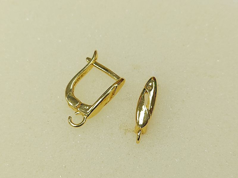 Швензи англійська застібка мідні, форма рис 18*11mm, колір золото