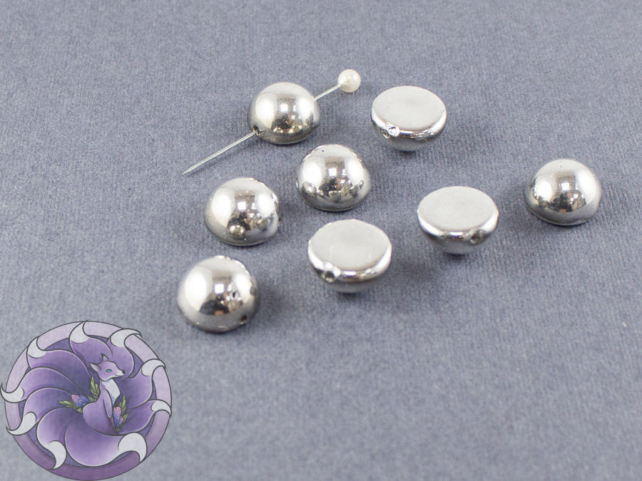 Dome Bead 12x7mm Crystal Labrador Full