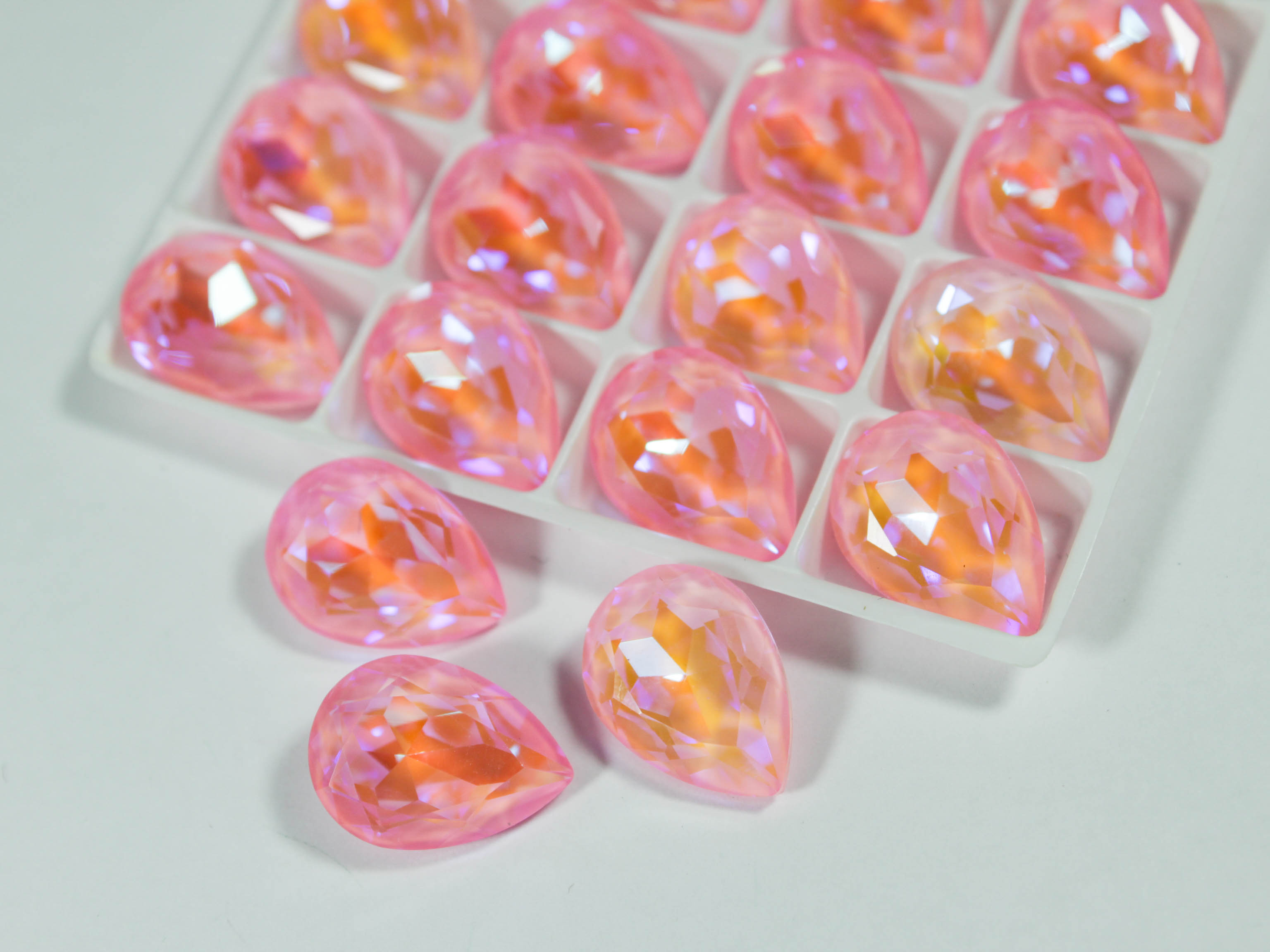 Кристал Крапля 18х13мм колір Light Rose