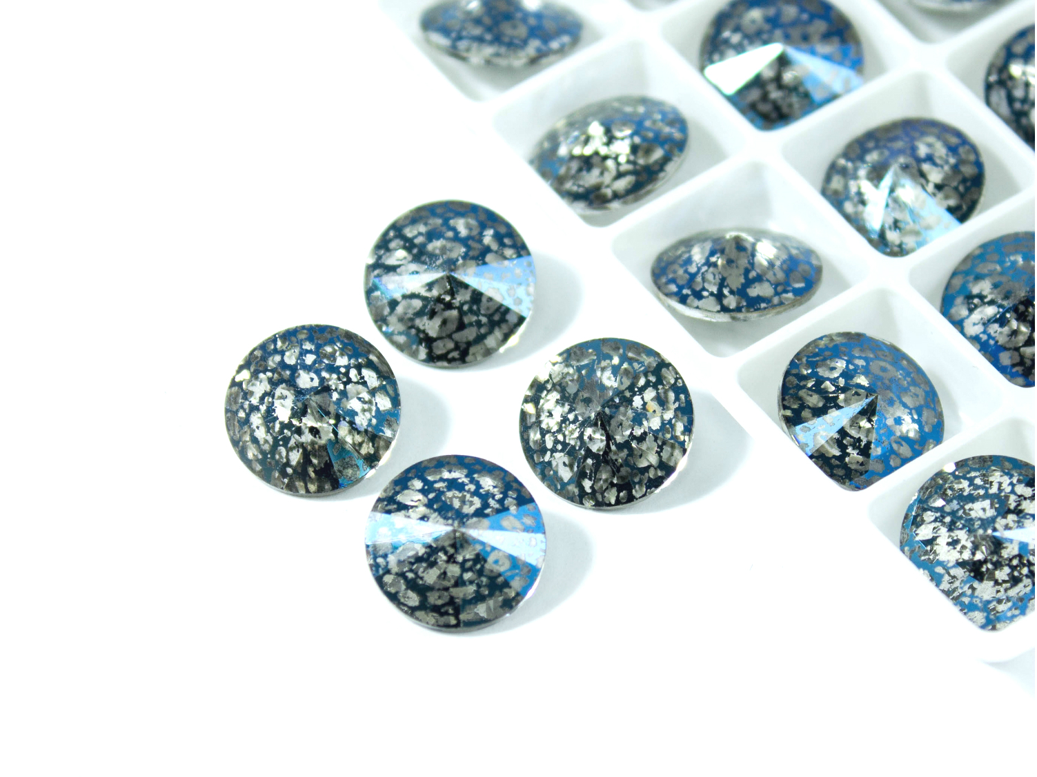 Риволі 12мм колір Metallic blue patina