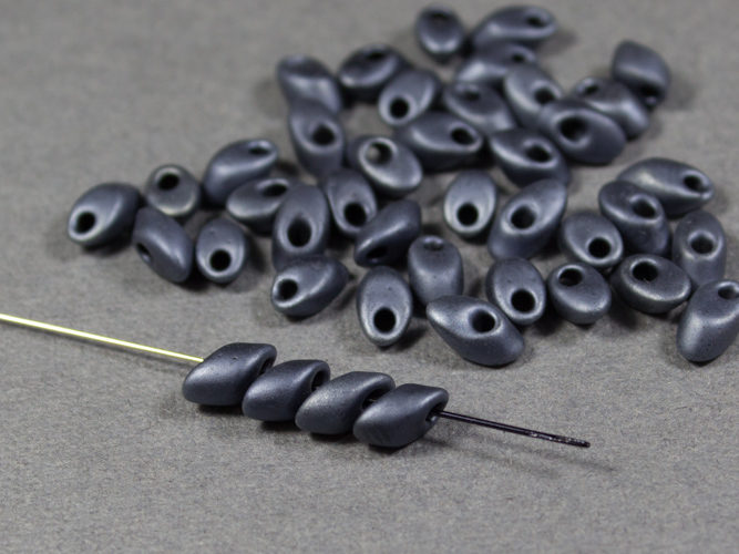 LMA-2001 Miyuki 4x7mm 5g Long Magatama Matte Gunmetal