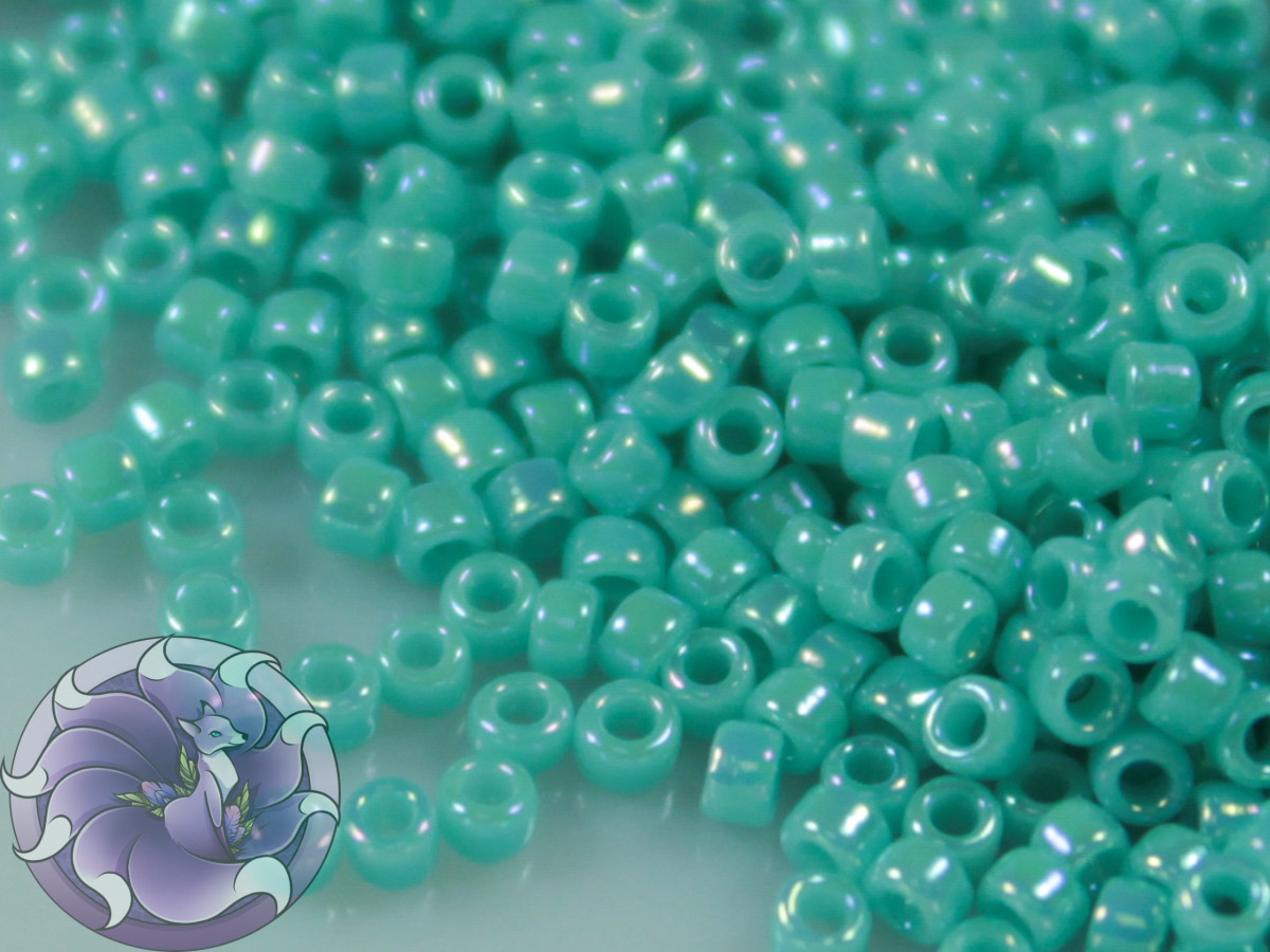 5г Бісер TOHO 15/0 Opaque-Rainbow Turquoise TR-15-413