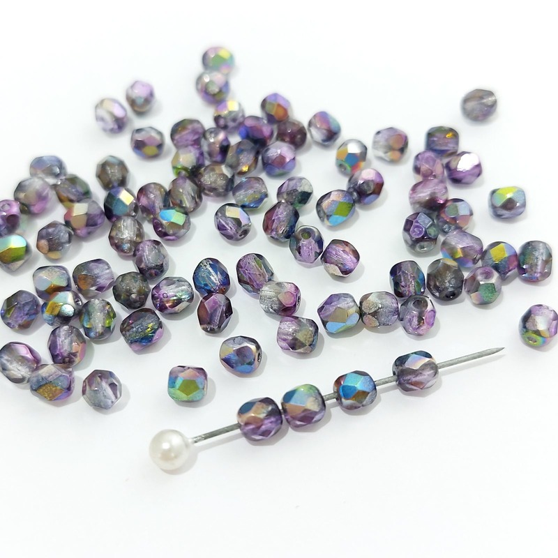 Fire polished 4 мм Crystal Magic Purple