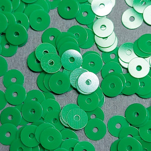 Паєтки Італія плоскі фарфорові 4мм Колір Verde