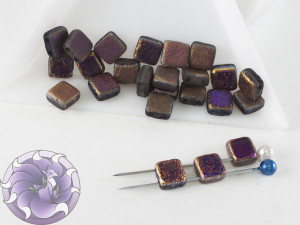 2-hole Squares 6x6mm Crystal Etched Sliperit Full