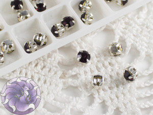 Шатони 4мм колір Amethyst оправа колір срібло