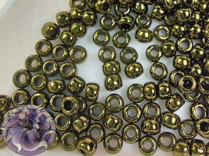 Бісер 5г TOHO Round 8/0 Gold-Lustered Dk Antique Bronze TR-08-422