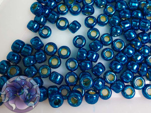 Бісер 5г TOHO Round 8/0 PermaFinish - Galvanized Turkish Blue TR-08-PF584