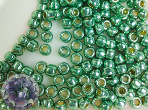 Бісер 5г TOHO Round 8/0 PermaFinish - Galvanized Jade Green TR-08-PF589