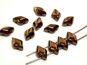 Намистини GemDuo 5*8мм, 2г (13-14шт), Bronze