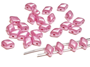 Намистини 2г MiniGemDuo 6x4mm (25-29 шт) Pearl Shine - Pink
