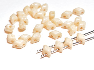 Намистини 2г MiniGemDuo 6x4mm (25-29 шт) Luster - Opaque Champagne