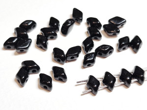 Намистини 2г MiniGemDuo 6x4mm (25-29 шт) Jet