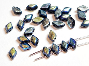 Намистини 2г MiniGemDuo 6x4mm (25-29 шт) Jet Full AB