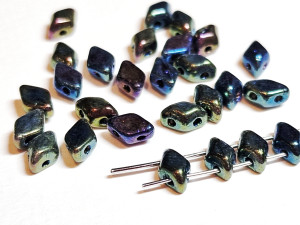 Намистини 2г MiniGemDuo 6x4mm (25-29 шт) Iris - Green