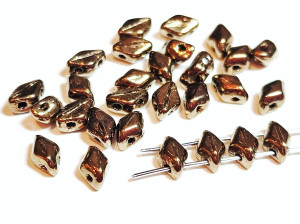 Намистини 2г MiniGemDuo 6x4mm (25-29 шт) Bronze