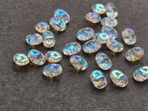 Намистини SuperDuo 5*2мм, 2г (26-28шт), Crystal AB