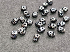 Намистини SuperDuo 5*2мм, 2г (26-28шт), Hematite