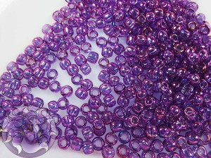 Бісер 5г TOHO Round 11/0 Gold-Lustered Dk Amethyst TR-11-205