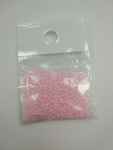 Бісер Miyuki 11/0 PINK LINED CRYSTAL AB