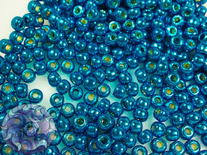 Бісер 5г TOHO Round 11/0 PermaFinish - Galvanized Caribbean Blue TR-11-PF583