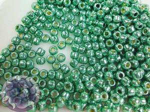 Бісер 5г TOHO Round 11/0 PermaFinish - Galvanized Jade Green TR-11-PF589