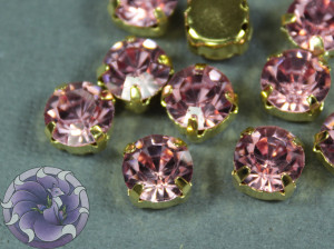 Шатон 8мм колір 110 Light rose золото оправа