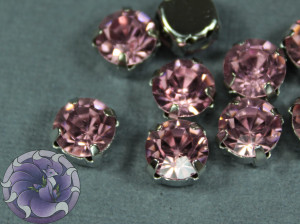 Шатон 8мм колір 110 Light Rose оправа срібло