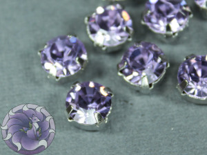 Шатон 8мм колір 117 Violet оправа срібло