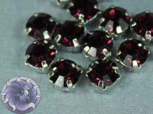 Шатон 8мм колір 119 Amethyst оправа срібло