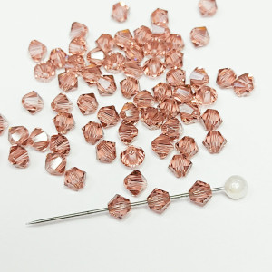 Кришталеві намистини Swarovski 5328, 4мм BLUSH ROSE, 10 шт