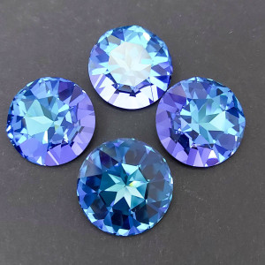 Кристал 1201 Swarovski 27мм AQUAMARINE VITRAIL LIGHT FOILED