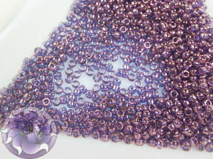 5г Бісер TOHO круглий 15/0 Gold-Lustered Amethyst TR-15-201