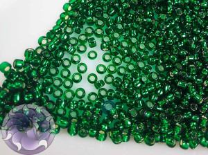 5г Бісер TOHO круглий 15/0 Silver-Lined Green Emerald TR-15-36