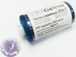 Швейні нитки для джгутів 20s/3 Gamma Micron 200 колір 317