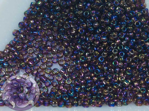5г Бісер TOHO круглий 15/0 Transparent Rainbow Amethyst TR-15-166C