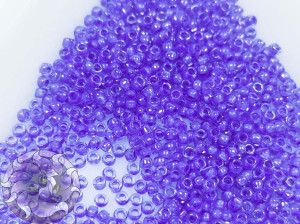 5г Бісер TOHO круглий 15/0 Inside-Color Lt Sapphire/Opaque Purple-Lined TR-15-934