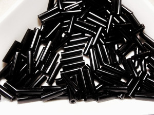 Стеклярус 6мм Miyuki Bugle Bead 5г Колір Black
