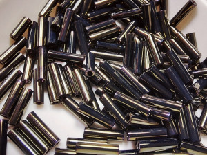 Стеклярус 6мм Miyuki Bugle Bead 5г Колір Metallic Brown Iris