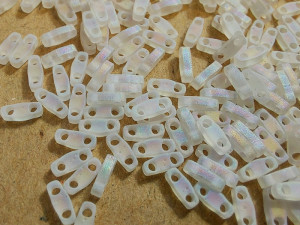 QTL-131FR Бісер Miyuki Quarter Tila колір MATTE TRANSP CRYSTAL AB 5 грам