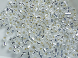 Бісер шестигранник 5г Miyuki Nex Cut 11/0 Колір SILVER LINED CRYSTAL